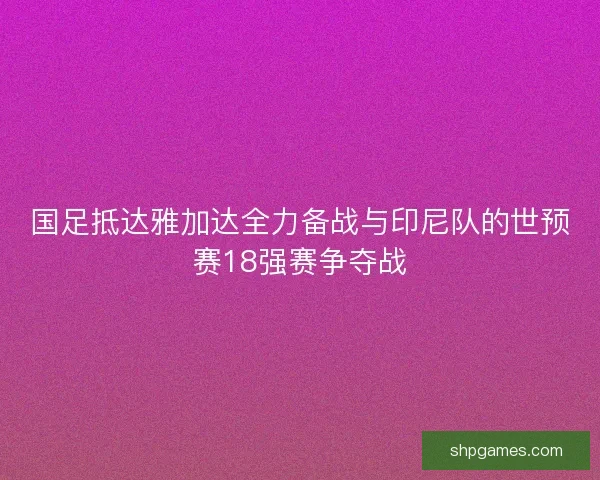 国足抵达雅加达全力备战与印尼队的世预赛18强赛争夺战
